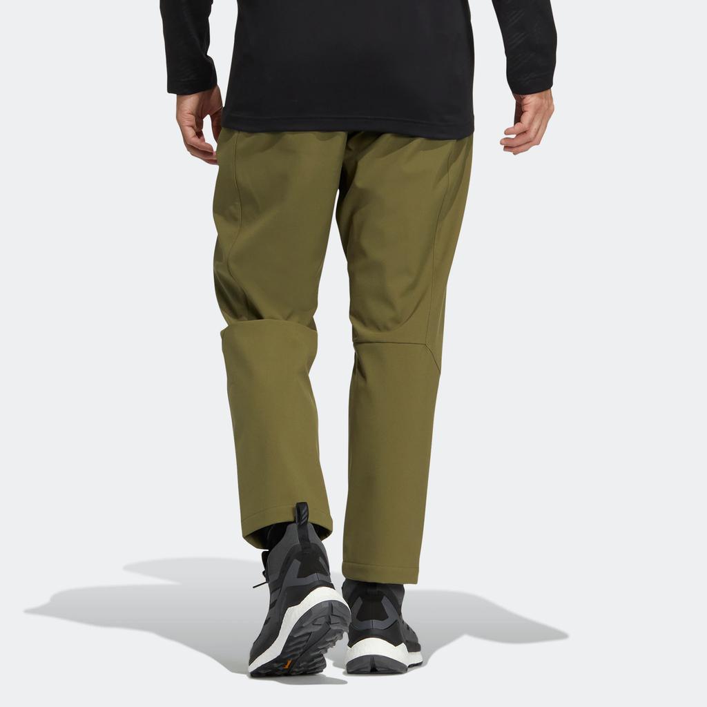 Adidas Brushed Pants With Logo Print Men Bottoms Green HM9720