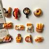6Pcs/12pcs Miniature Resin Food Refrigerator Magnets Home Decor Magnets Food Magnets Decor Magnets