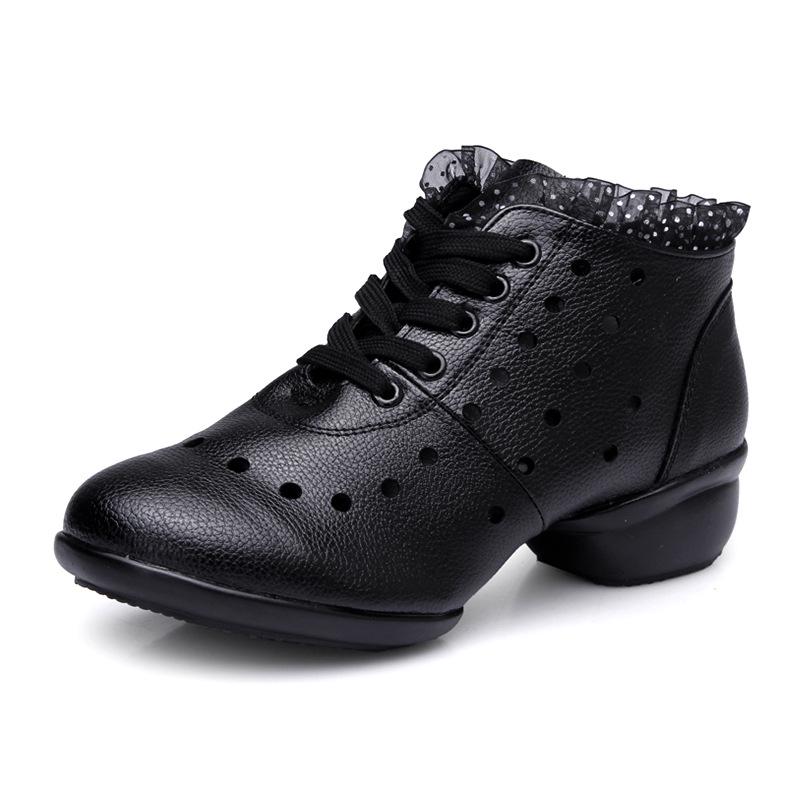 Women's Modern Ballroom Mid-Calf Dance Boots - Soft Sole, Mid-Heel.