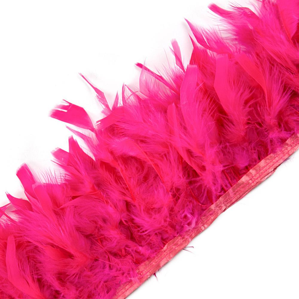 1Meter Natural Turkey Feathers Trims Height 10-15Cm Crafts Wedding Party Clothing Decor Diy Feather Ribbon Sewing Decoration