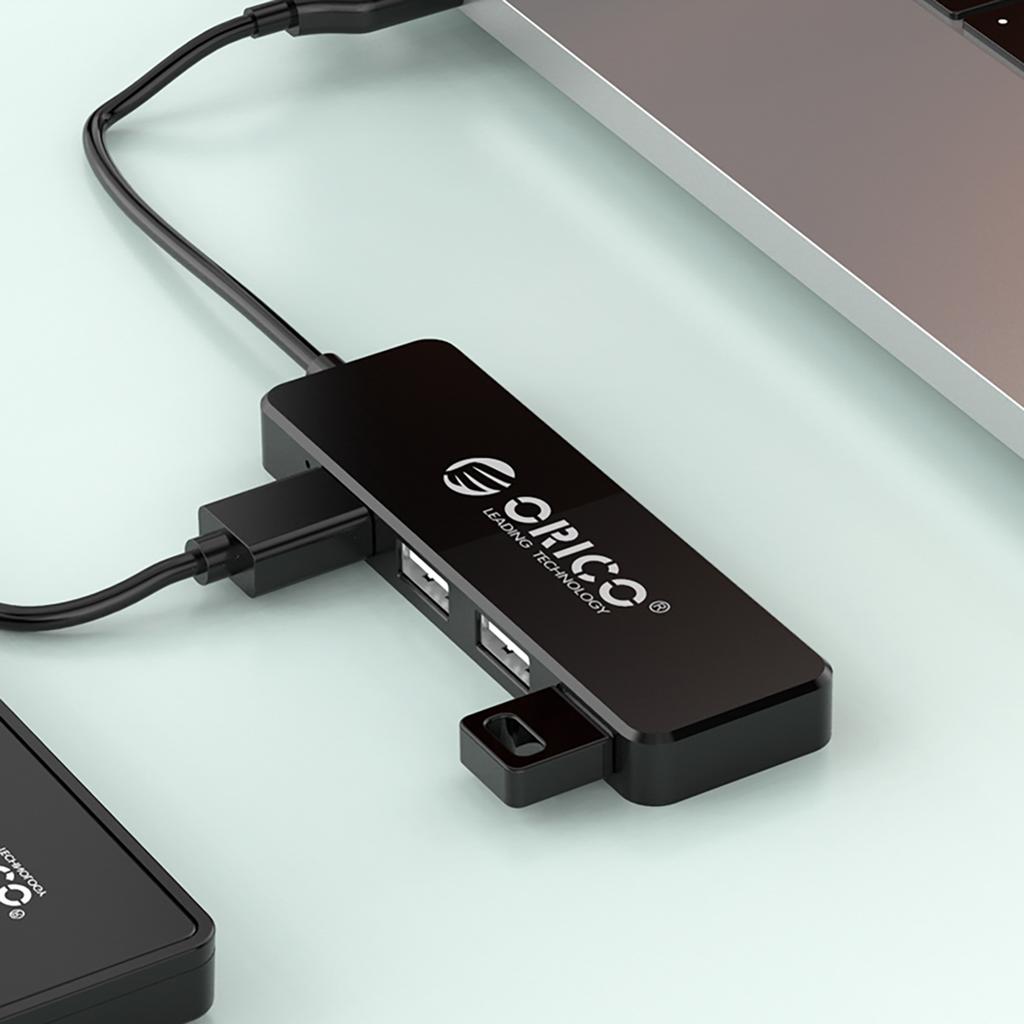 Hub FL01 docking station USB-A to 4x USB-A splitter - black