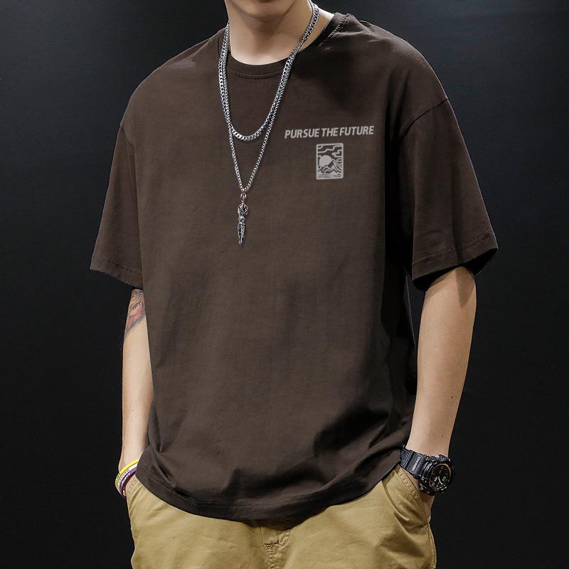 Cotton Short Sleeve T Shirt Fashion All Match Breathable Summer Sport T-shirt Men Top