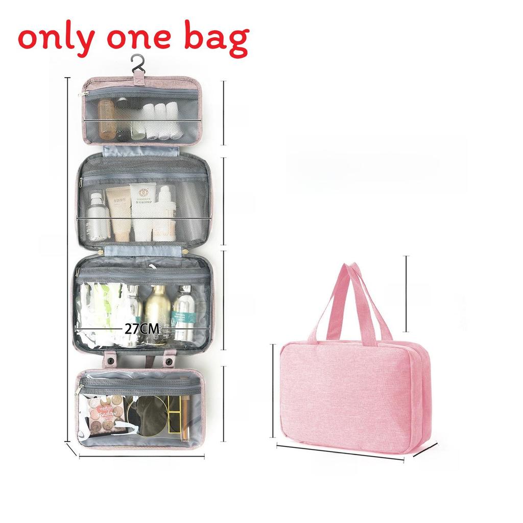 Urban Minimalist Polyester Travel Toiletry Organizer With Multicolor Compartments For Daily Use