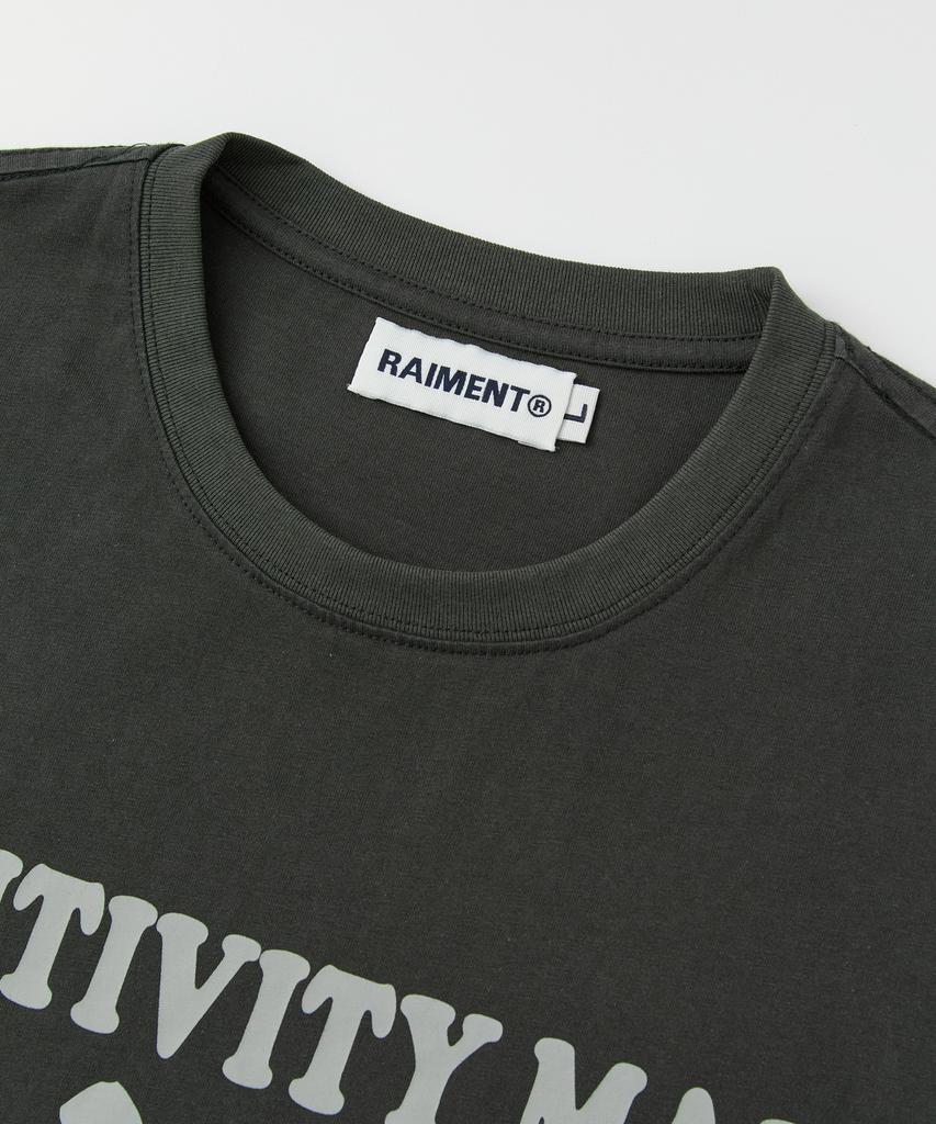 RAIMENT Piece Pigment Print Short Sleeve T-Shirt_Charcoal