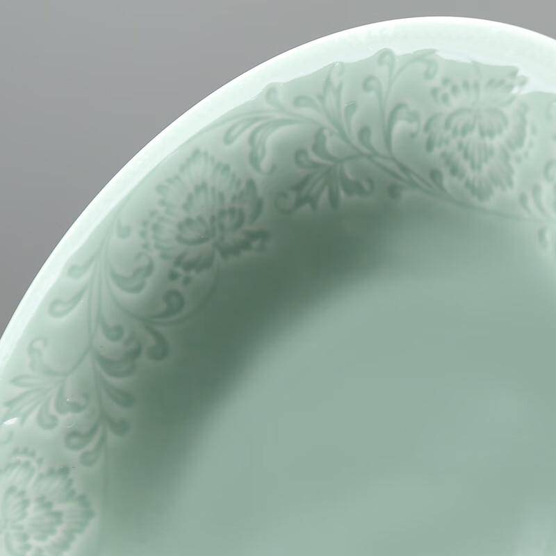 Chinese Celadon Ceramic Dinner Plate Set