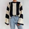 Women's Fall/Winter Crew Neck Bell Sleeve Pullover Sweater