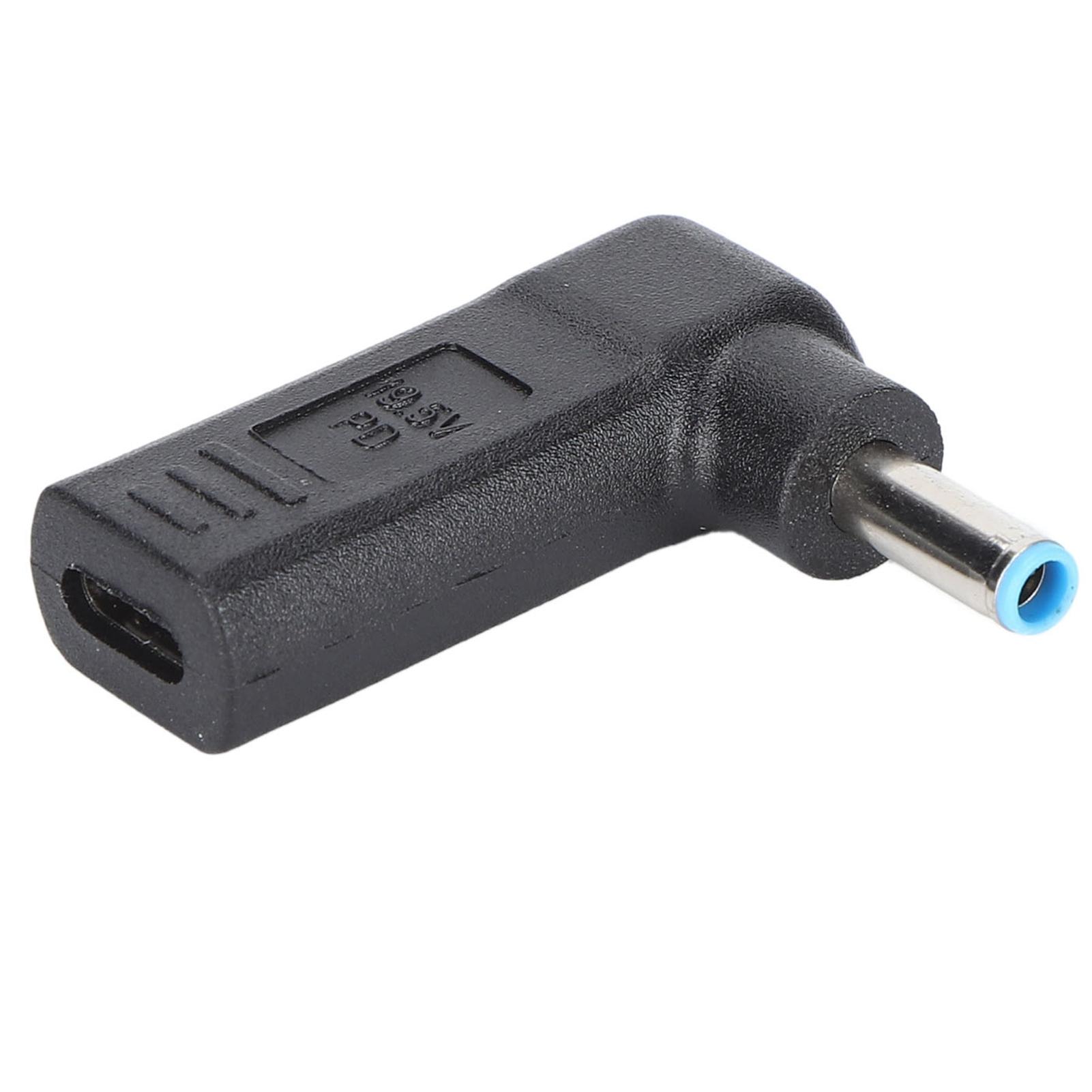 

Адаптер TypeC-DC с гнездом-штекерным разъемом 4,5x3,0 мм, угловой разъем PD, зарядное устройство для HP