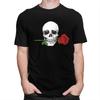 Custom Rose Skull T Shirt Men ShortSleeve Tshirt Casual Tee 100 Cotton Slim Fit Tshirt Merch