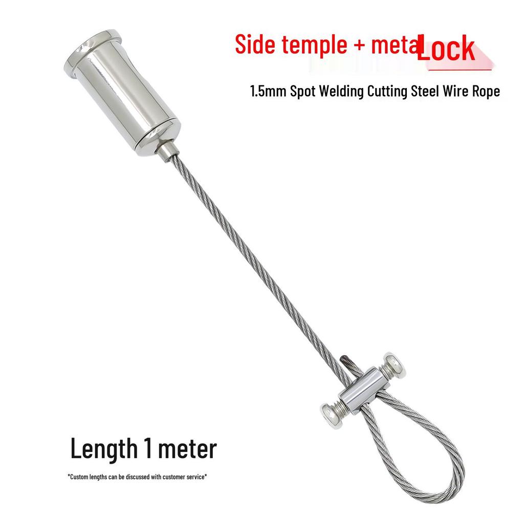 Acrylic Sign Suspension Kit with Adjustable Steel Wire and Self-Locking Buckle