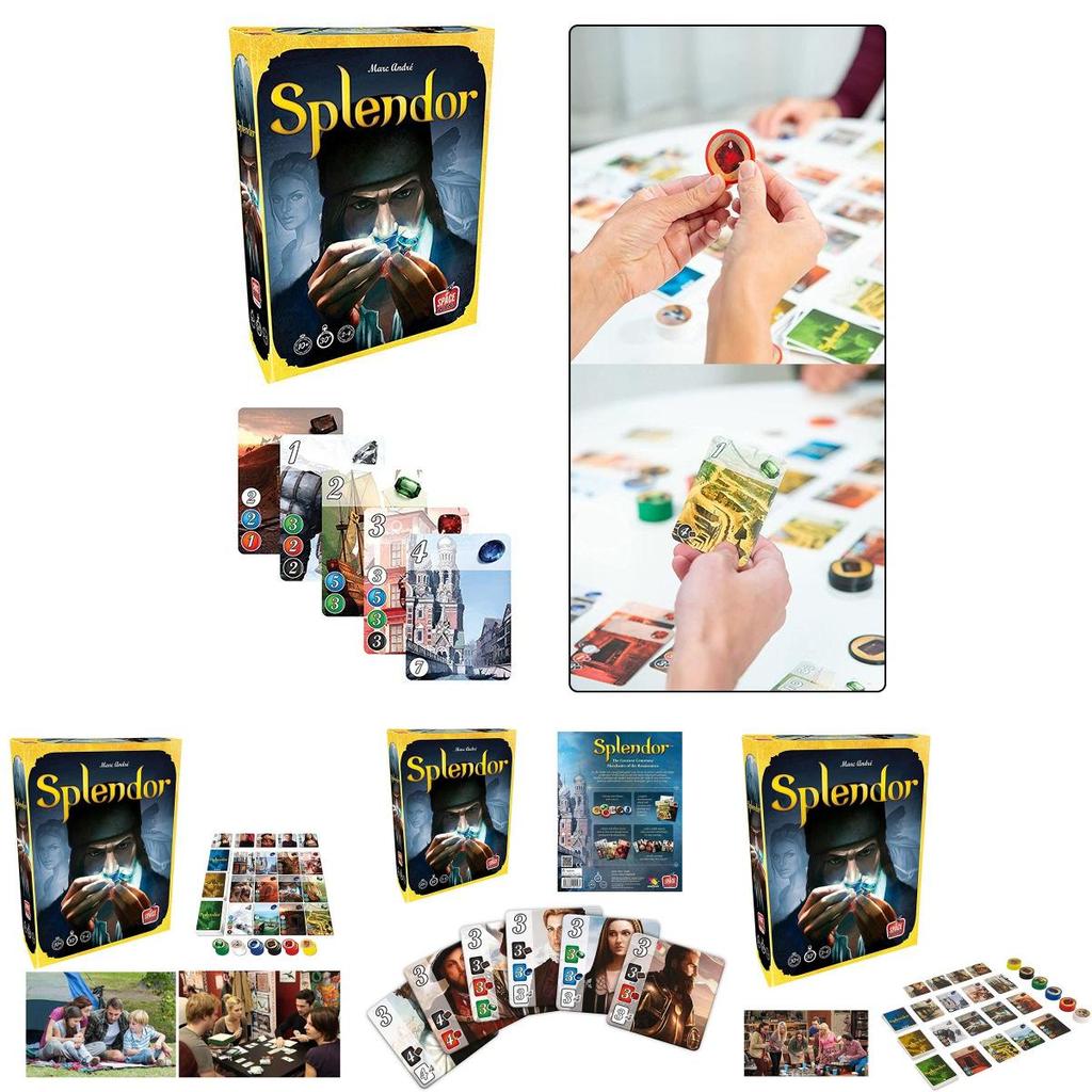 Splendor Brettspiel Vollständige Englische Version Schachtel für Heimparty mit Sammelkarten