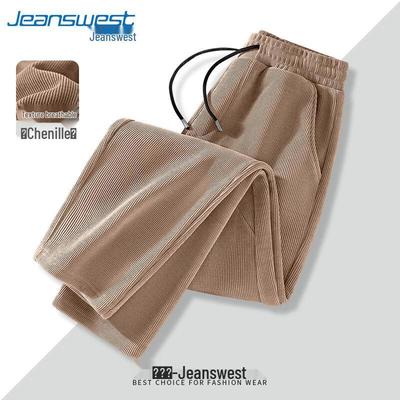 Jeanswest Men's Chenille Straight-Leg Trousers