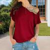 Damski T-shirt Skośny Dekolt Asymetryczny Odkrywający Ramię Koszulka Jednolity Kolor Luźny Krój Letnie Codzienne Bluzy Top Codzienne Ubranie