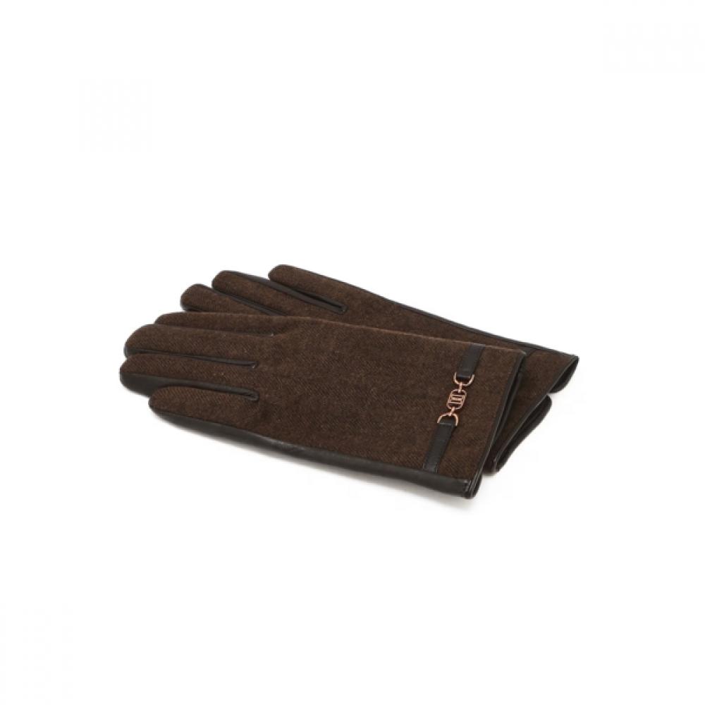 DakS Women S gloveS Brown Herringbone Leather gloveS Dcgv6f281w3