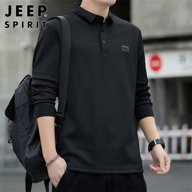 JEEP SPIRIT Men s Long Sleeve Polo T-Shirt 3XL