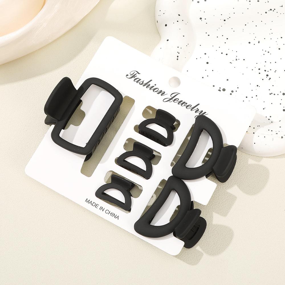 6Pcs/Set Solid Color Flower Hair Claw For Women New Simple Ponytail Hair Grip Hair Clips Hairpins Hair Accessories Headwear