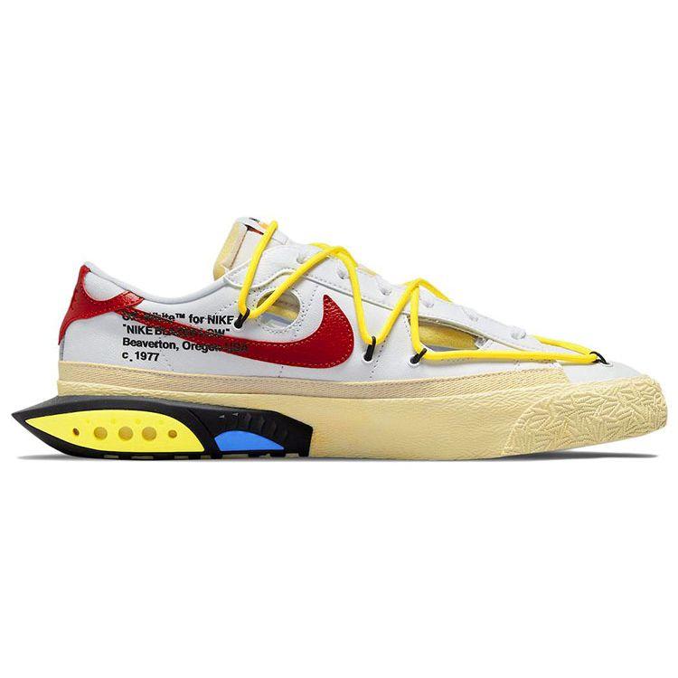 Nike Off-White X Blazer Low White University Red Unisex Sneakers DH7863-100
