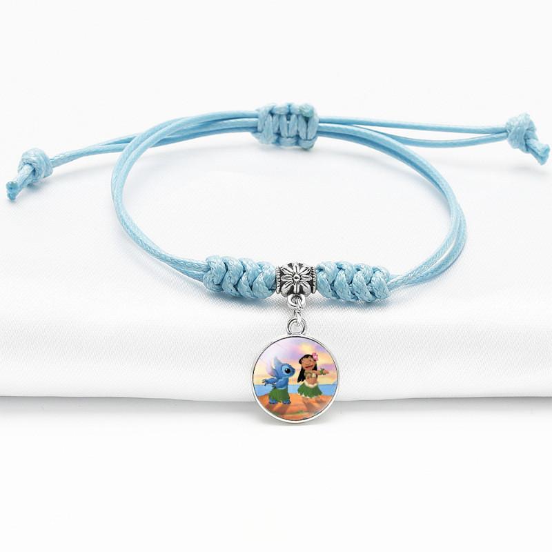 Anime Stylish Bracelet With Adjustable Blue Cord For Use Unisex
