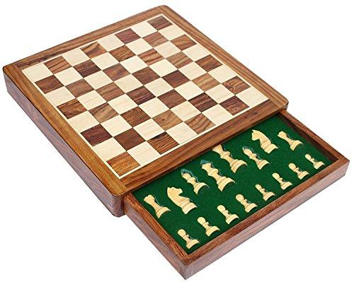 

Деревянный набор для игры в шахматы StonKraft с магнитной доской, нескладной, 30x30 см (12x12 дюймов) с ящиком - Магнитная шахматная доска