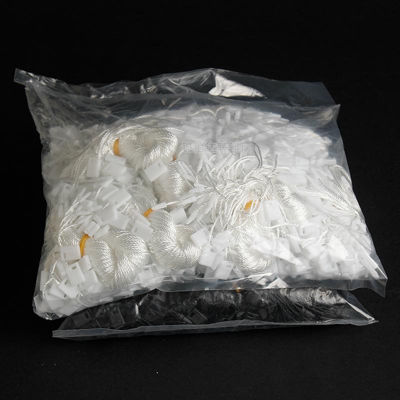 Wiederverwendbare Polyester-Etikettkordel mit Kunststoffschnalle zum Aufhängen von Kleidung und Textilien