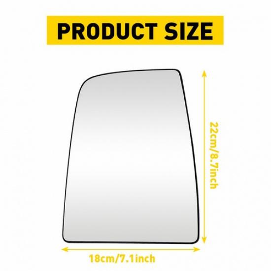 Fit 2015- Ford Transit-350 HD Mirror Glass Heated Upper Left Driver Side
