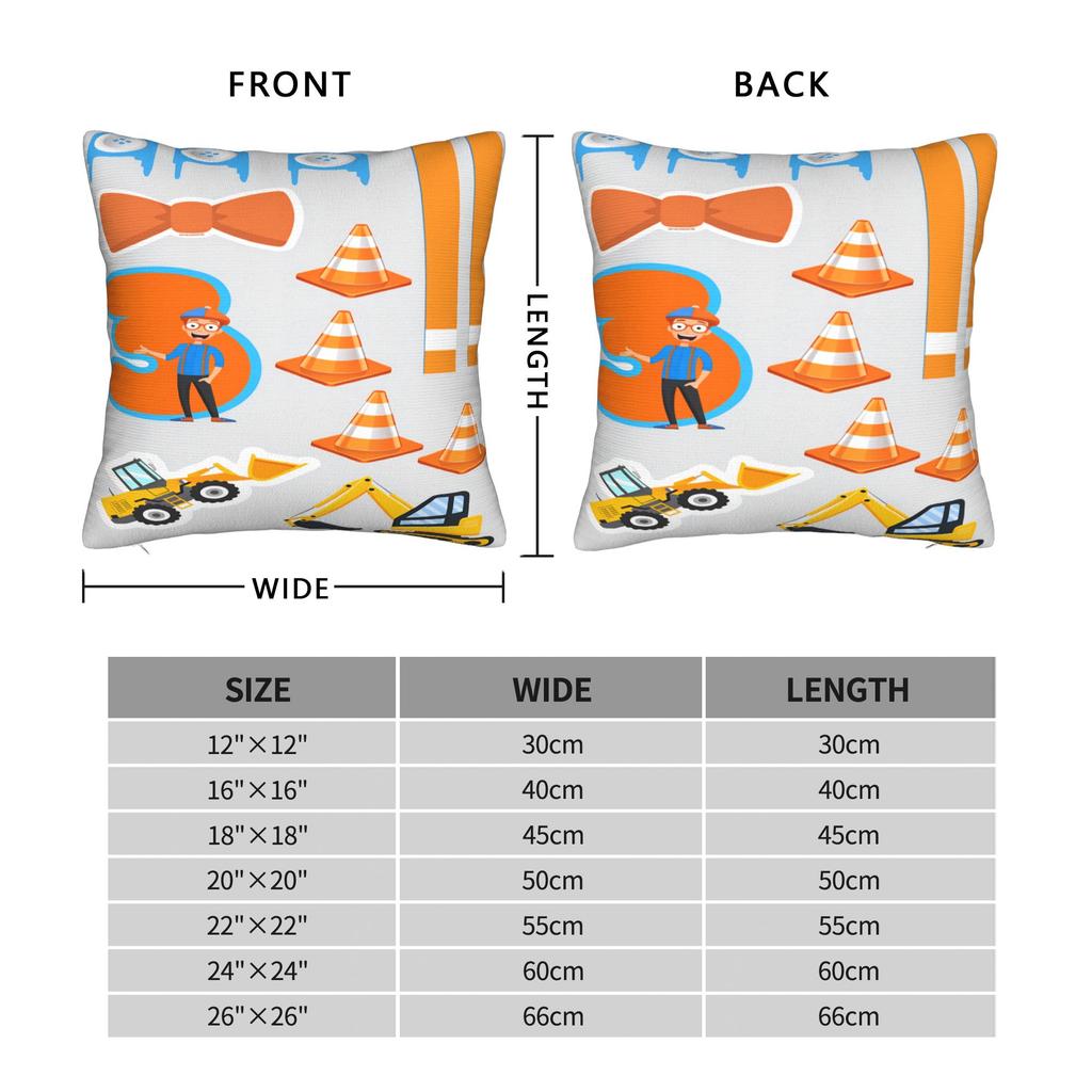 Pillow Case Cartoon B-Blippiing Soft Pillow Cover For Living Room Chair Retro Trendy Pillowcases