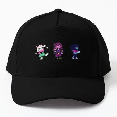 Deltarune Kapitel 2 Trio Ist Zurück Baseballkappe Hut Mütze Czapka Bedruckt Lässig Jungen Schwarz Fisch Outdoor Unifarben