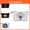 Evil Eye Print Makeup Bag Vintage Style Travel Storage Pouch Portable Hand Clutch Toiletry Bag
