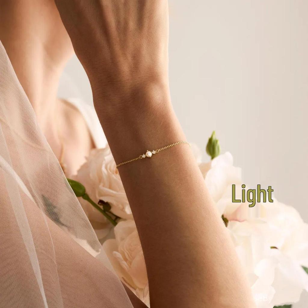 Sterling Silver S925 Pearl Niche Bracelet: Trendy, Versatile, Fashionable Bead Bracelet for Women