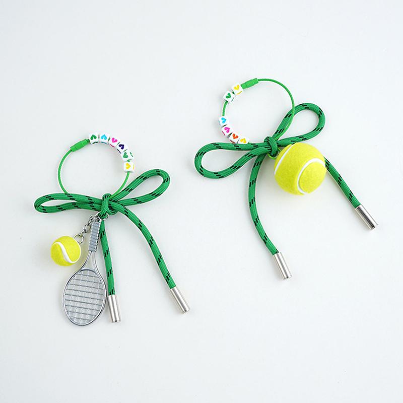 Cute Creative Sport Mini Tennis Racket Pendant Keychain Competition Souvenirs Exquisite Backpack Decoration Accessories Gifts