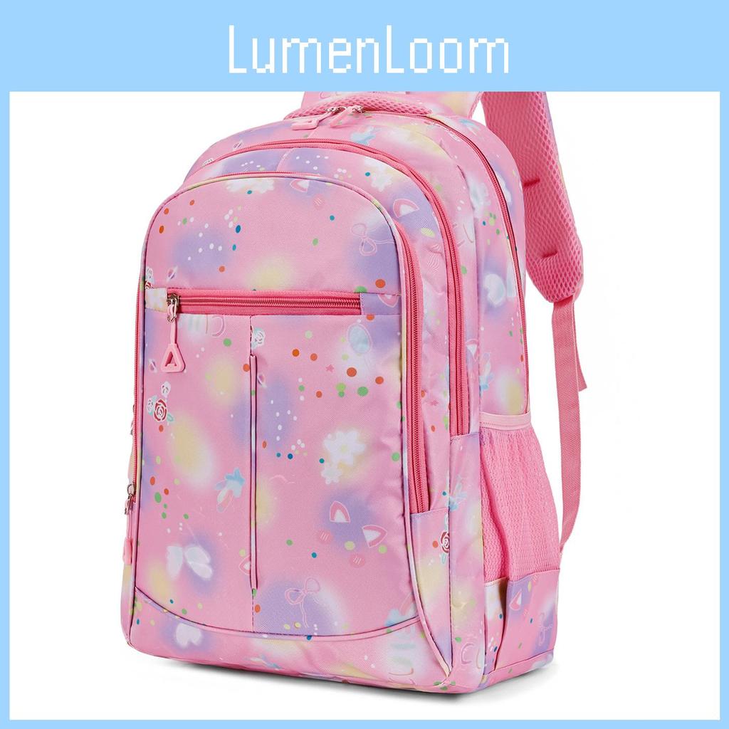 Casual Kids Backpack With Striped Pattern And Polyester Lining For Daily Use