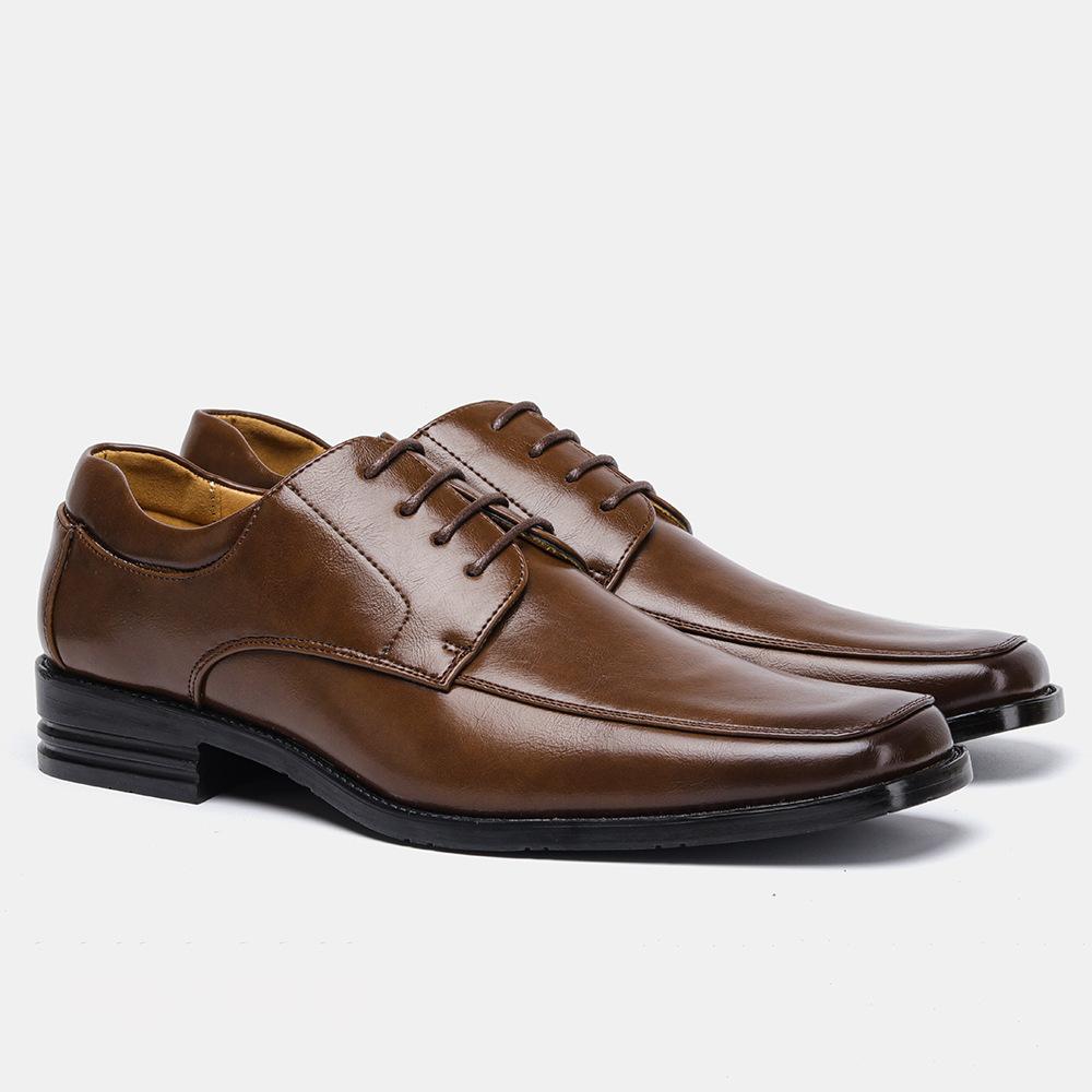 

Мужские деловые кожаные туфли, мужская модельная обувь, повседневные японские туфли с квадратной головкой из кожи 42