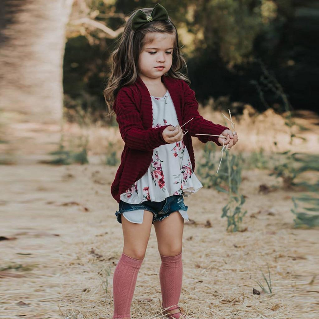 

Однотонный свитер для маленьких мальчиков и девочек, вязаное теплое пальто, кардиган, куртка, одежда 100 винный