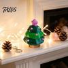 3D Printed Christmas Decor Tree Fidget Clicker Keychain, Shaped Stress Relief Holiday Party Favors Toy, Sensory Figure Key Ring Accessory for