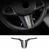Fit For BMW 5 Series 2018- ABS Carbon Fiber Steering Wheel U-Type Cover Trim