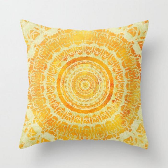 45x45cm Geometric Yellow Giraffe Animal Design Throw Pillow Cover Sofa Office Seat Car Lumbar Cushion Cushion Cover Home Decor
