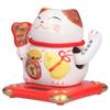 Ceramic Wealth Welcoming Cat Ornament Desktop Fortune Cat Craft for Home Shop Store Business