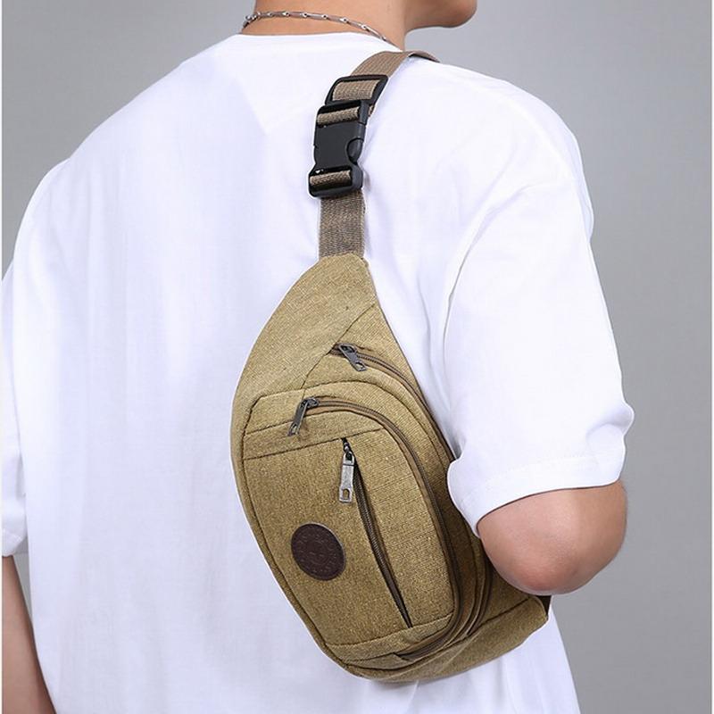 Men'S Outdoor Waist Pack Chest Pack Rainproof Lightweight Wear-Resistant Suitable For Hiking Running Outdoor Activities