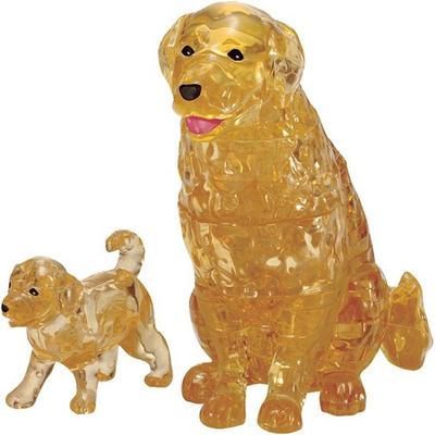 Golden Retriever e Cane Puzzle di Cristallo 3D 42 Pezzi, puzzle popolari coreani