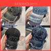 Denim Baseball Cap For Women With Letter Print And Sun Protection For Summer Casual Style