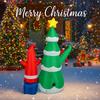 5.9FT LED Light Inflatable Christmas Elf Yard Decorations Tree Gnome Xmas Toy Supplies Xmas Home Decor Ornaments Holiday Gift