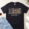 1996 Limited Edition Shirt, Bold Metallic Text Birthday Graphic Tee, Retro 30th Birthday Outfit, Summer Outfit Top