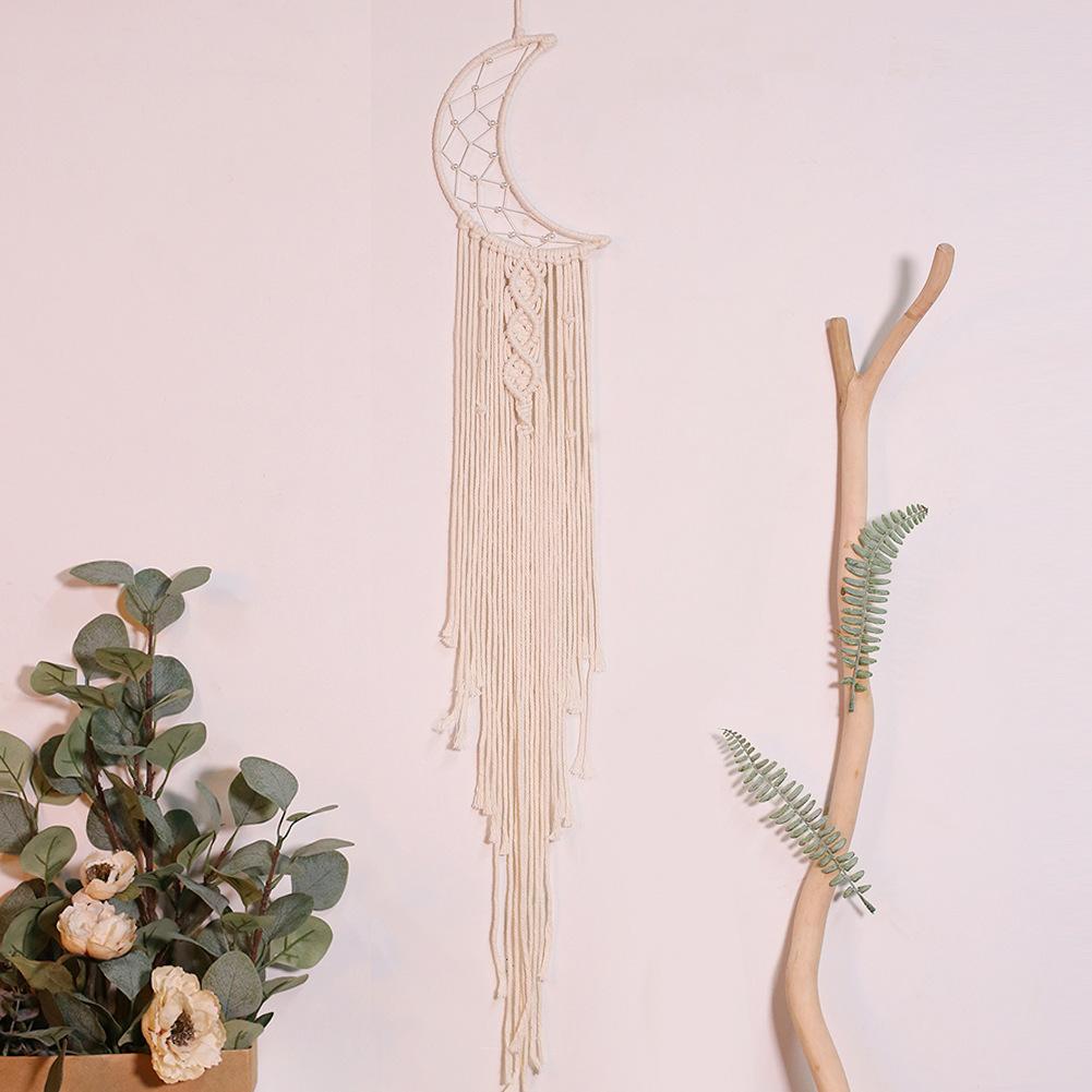 Hot Selling Cotton Thread Woven Pendant Star Moon Dream Catcher Pendant Creative Home Wall Decoration Gift