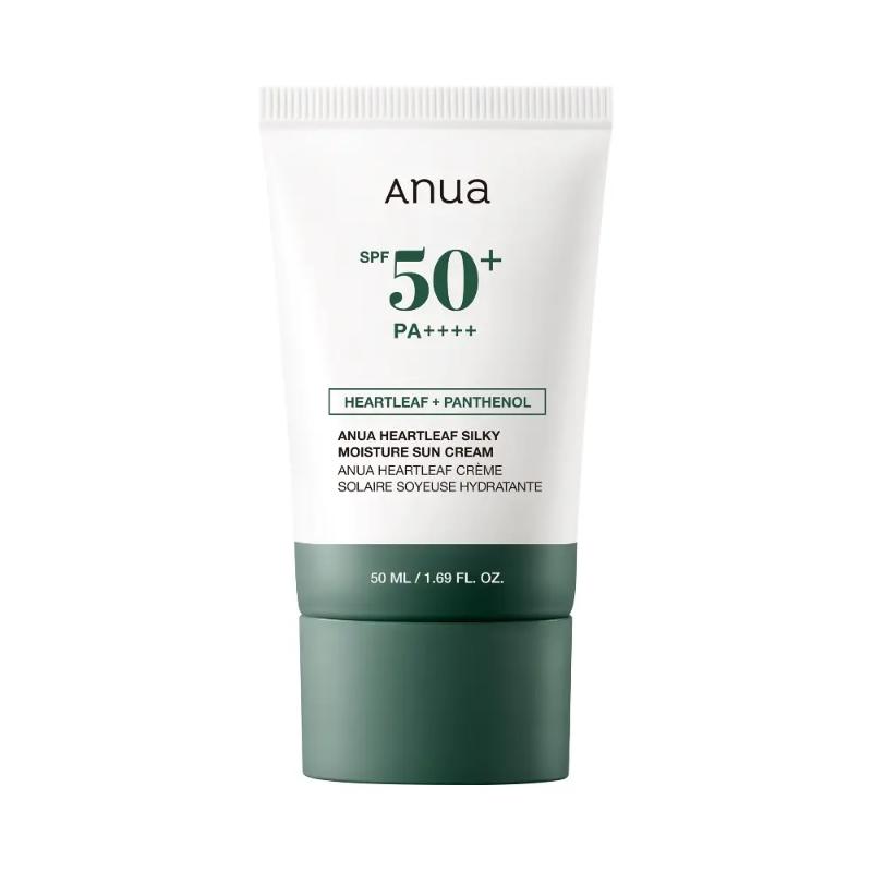 Anua Heartleaf Silky Moisture Sunscreen | Calming & Lightweight SPF50+ PA++++ | 50ml