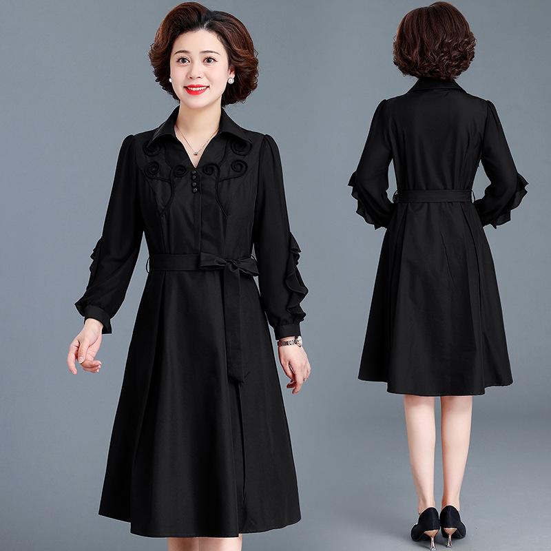 

Mom s Spring Dress 2026: Elegant Skirt for Middle-Aged and Elderly Women - Perfect for Mother-in-Law s Wedding Banquet. 3XL (suggested 135-145 jin)