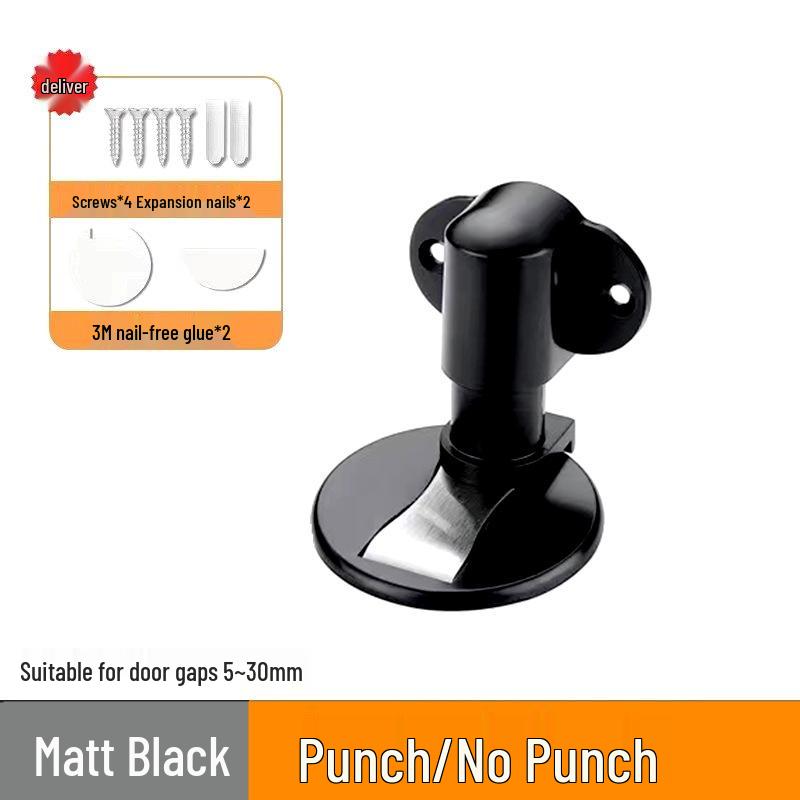 Silent Door Stopper: Hole-Free, Invisible Floor-Mounted Bumper for Bedroom and Bathroom