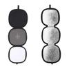 Collapsible 3-in-1 Photography Reflector Disc, Handheld Light Reflector Diffuser With 18% Gray Card For Studio Portrait Video Shooting