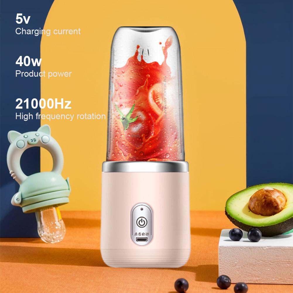 300ml Multifunctional Juicer 6 Blades Small Electric Juicer Summer Personal Fruit Juice Blenders Usb Charging Juicer Juice Cup