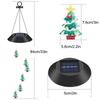 Yard Solar Wind Chime Light LED Solar Powered Wind Chimes Hanging Lamp for Patio Garden