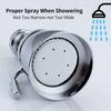 360 Degree Rotary Shower Heads Adjusted Silver Water Saver
