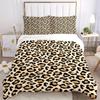 3Pcs Leopard Print Printed Bedding Set, Breathable And Soft, Machine Washable, Christmas Gift, Suitable for Bedroom Decoration, 15206